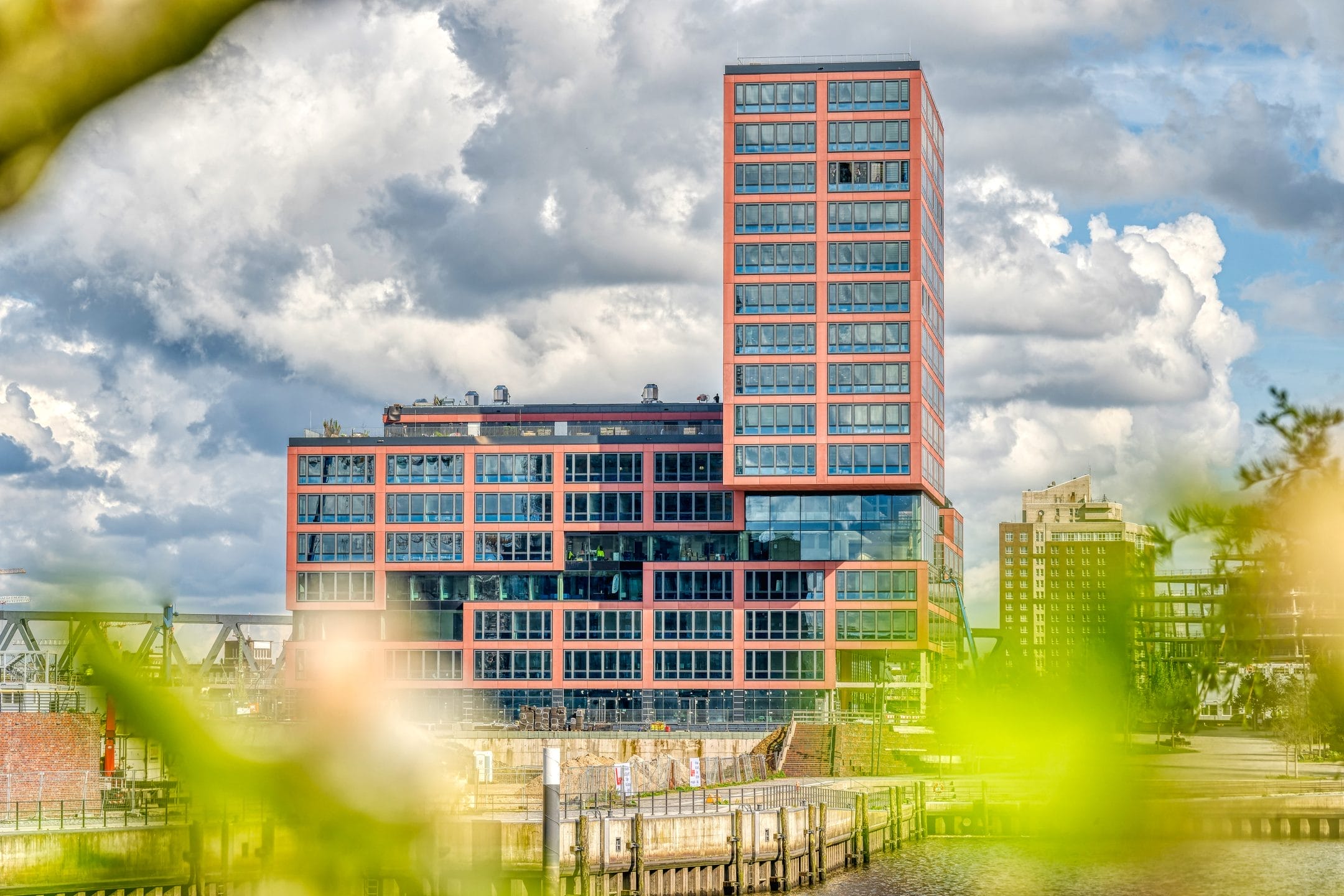 Aerial view of a our newest EDGE Workspaces HafenCity office in Hamburg showcasing an environment full of possibilities for integrated living and working spaces.